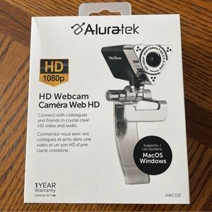 Aluratek HD 1080p Webcam Camera Web NIB